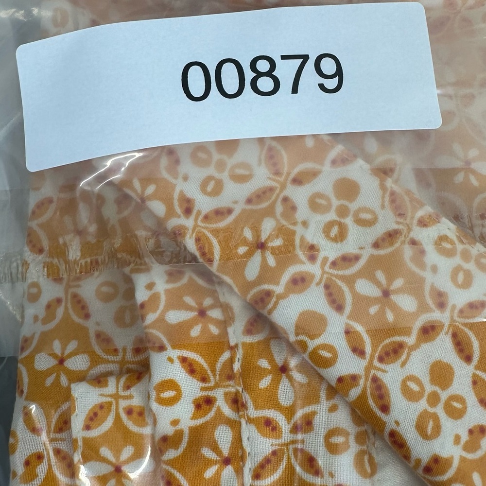 MAEVE Petrin Orange Floral Patterned Button Down Women's Shirt Size 14 - Picture 7 of 9
